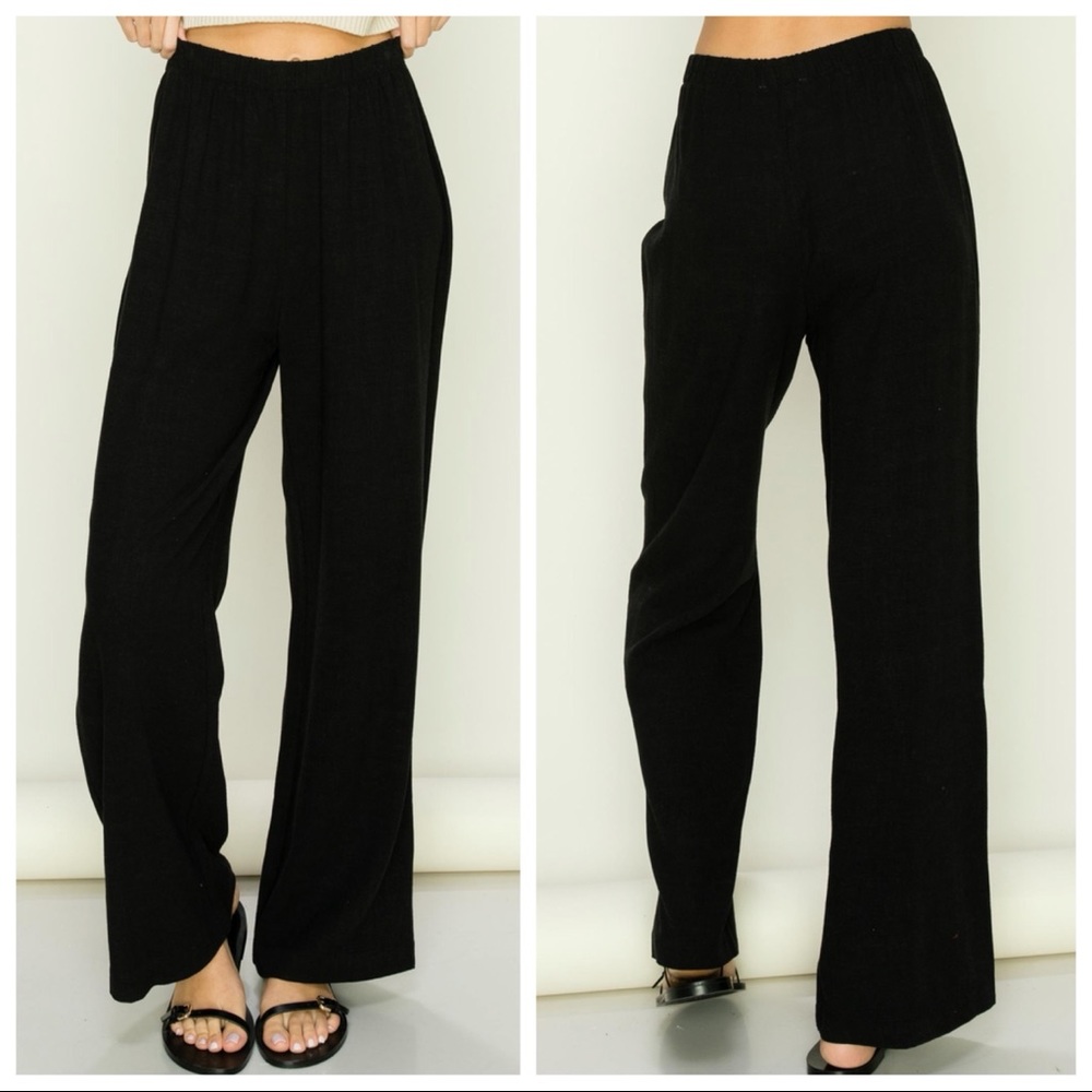 High Waist Straight Leg Trouser Pants